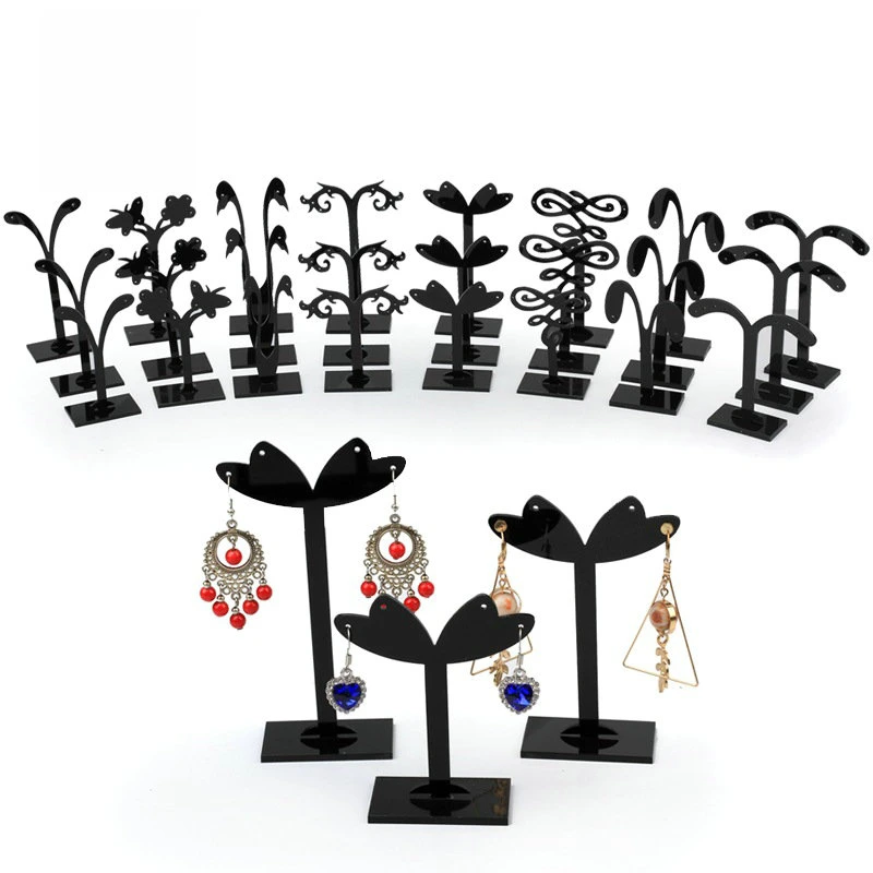 Black Acrylic Earring Display T Stand for Show Display