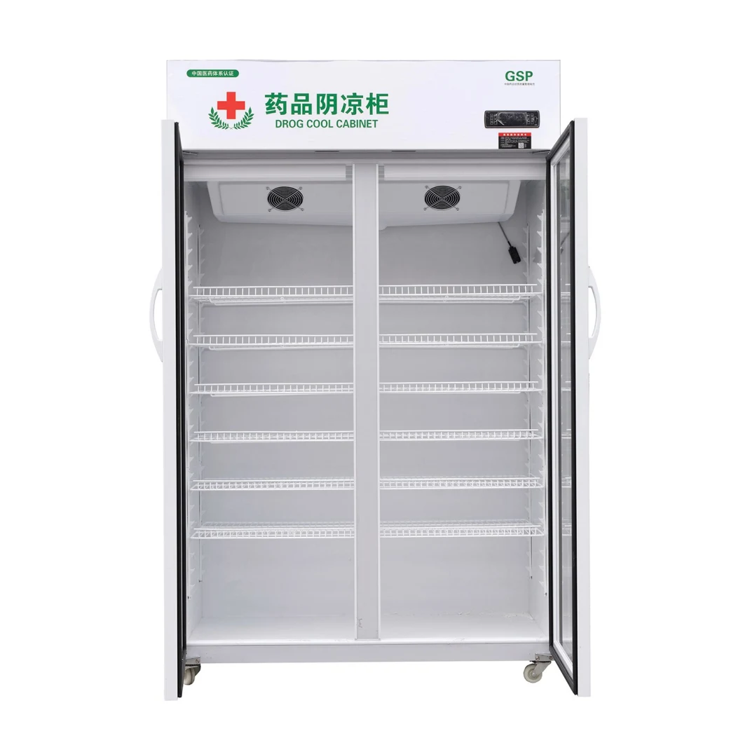 Standing Two Doors Medical Refrigerator Freezer for Sale, Medicine Fridge