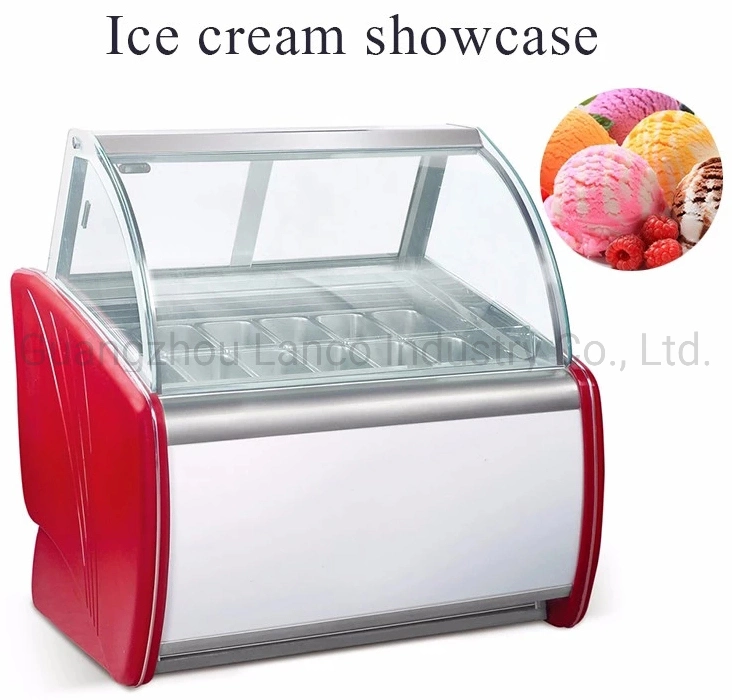 High Quality Commercial Refrigerator Ice Cream Showcase for Supermarket Mall