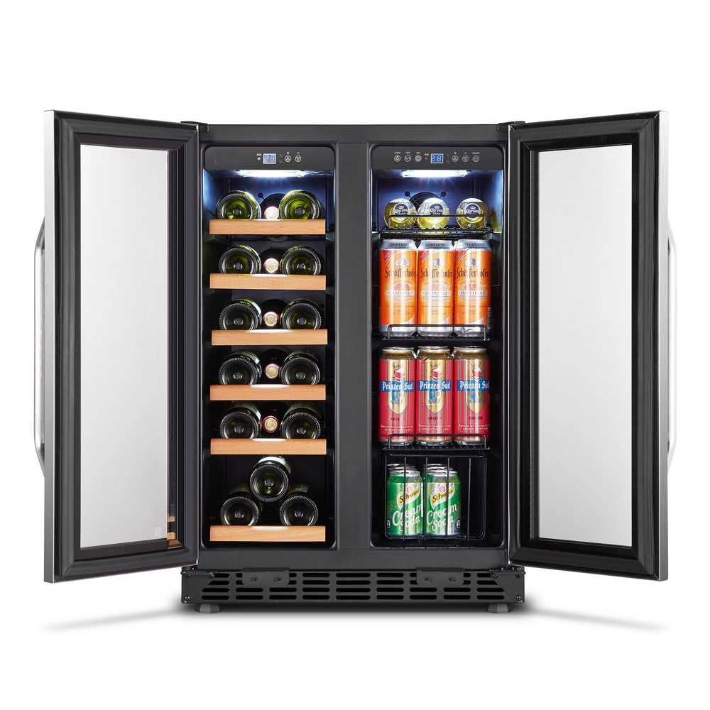 130L Side by Side Beverage Cooler and Wine Cooler