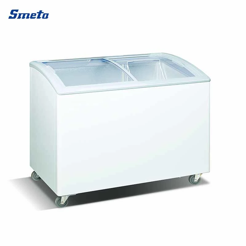 Commercial Supermarket Sliding Glass Door Ice Cream Showcase Display Chest Chiller Freezers