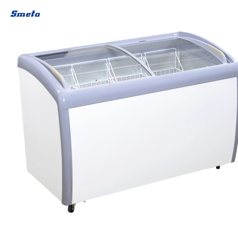 Smeta Sliding Door Glass Commercial Chest Ice Cream Display Freezer Showcase