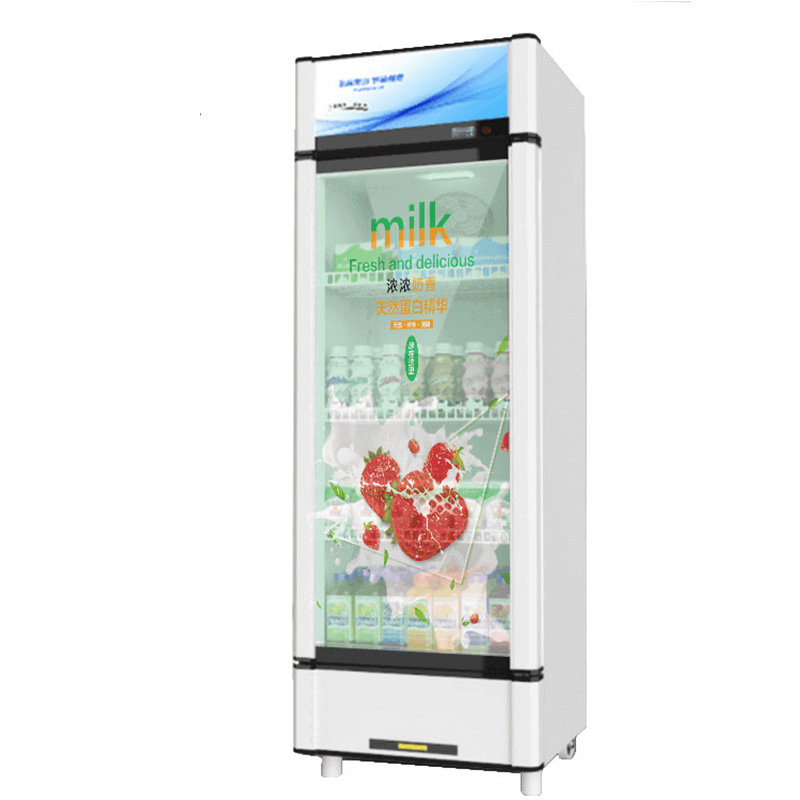 LCD Touch Screen Display Refrigerator Upright Showcase 37inch Beverage Fridge Cooler High Quality Freezer