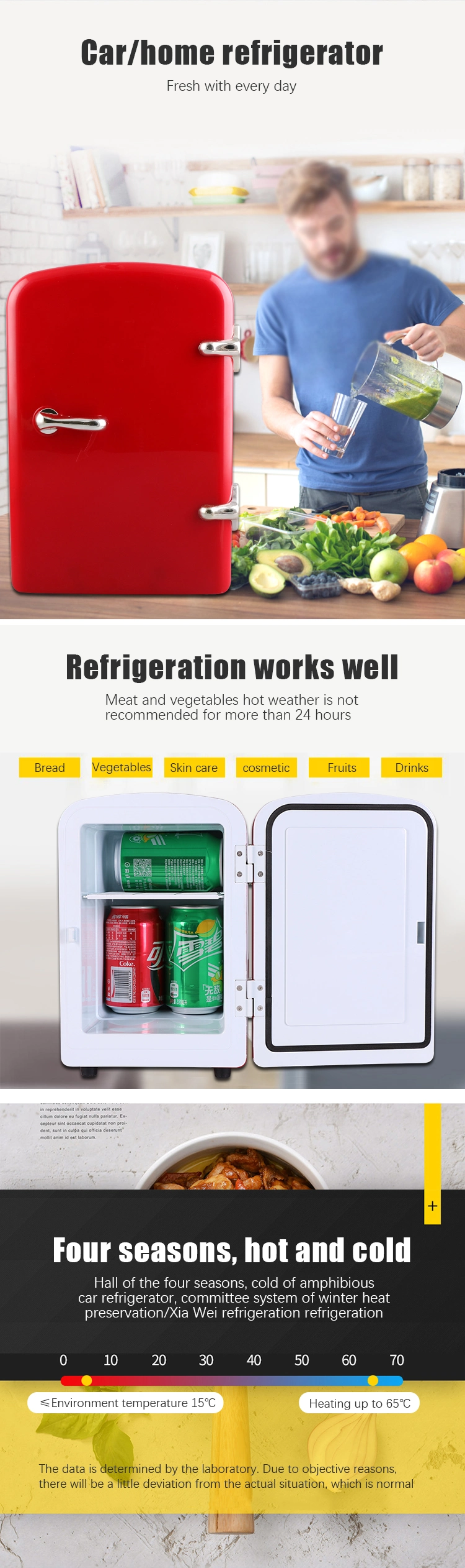 New Arrival 4L Portable Mini Bar Fridge Cosmetic Refrigerator Beauty Mini Fridge