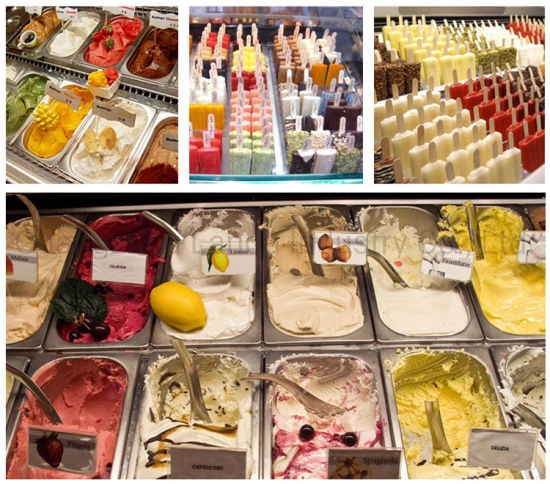 High Quality Commercial Refrigerator Ice Cream Showcase for Supermarket Mall