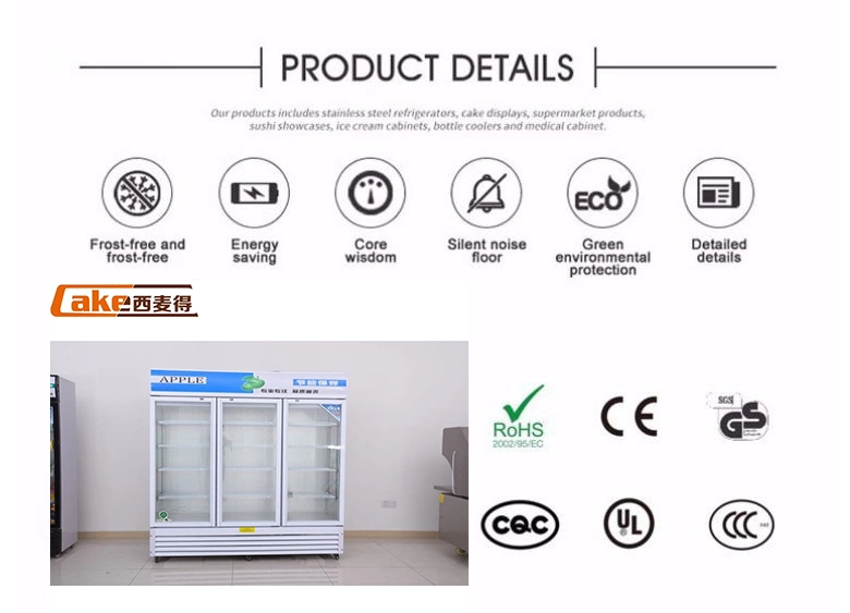 Single Door Beer Cola Drink Upright Freezer Refrigerator Showcase Display Cooler Vertical Beverage Fridge