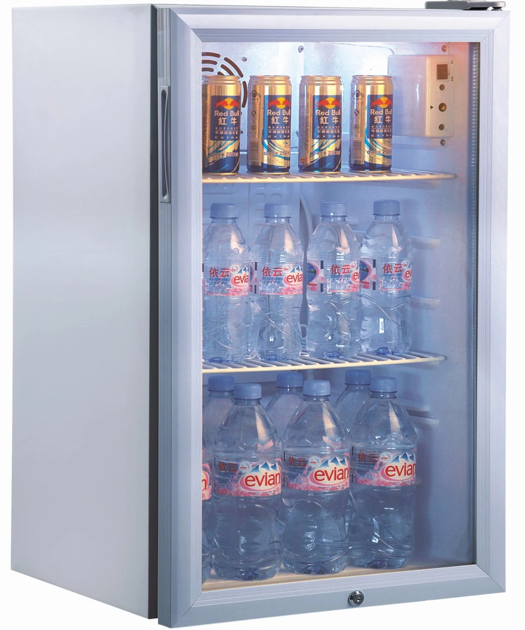 Mini Beverage Display Upright Cooler Showcase Commercial Hotel Kitchen Refrigerator Bar Fridge