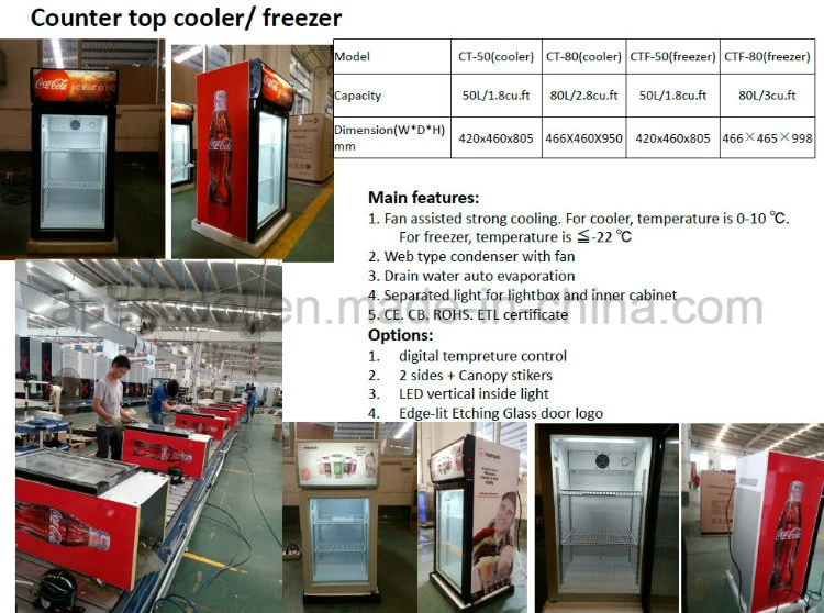 Gelato Mini Display Freezer with Three Layer Glass Door Mini Ice Cream Freezer From Apex