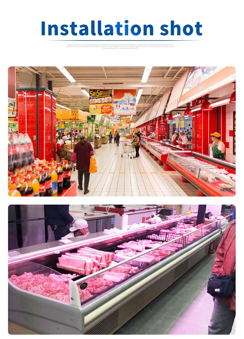 2.5 Meters Fresh Meat Showcase Cooler for Butchery Shop, /Fish Display Fridge Commercial Meat Refrigerator Showcase