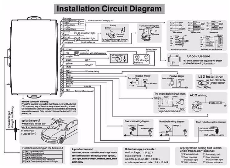 Keyless Access to The System Remote Switch Car Alarm System