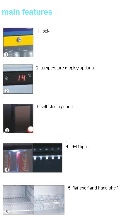 Advertising Cooler Display Showcase Refrigerator for Energy Drink (JGA-SC42)