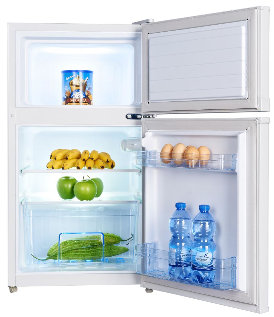 108L Small Double Door Top Freezer Fridge Home Refrigerator