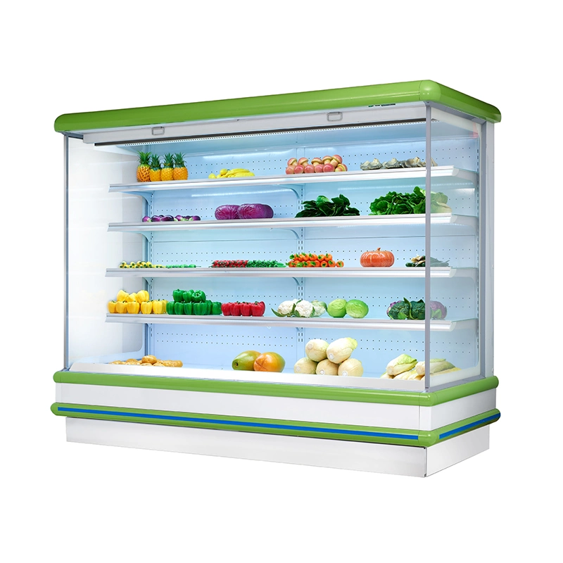 Supermarket Refrigeration Equipment Multideck Open Cooler/Air Curtain/ Upright Open Chiller for Drink