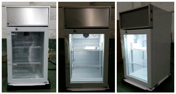 Portable Counter Top Ice-Cream Freezer Silent Easy Operation Storage Freezer 420X460X805mm Dimension Fridge