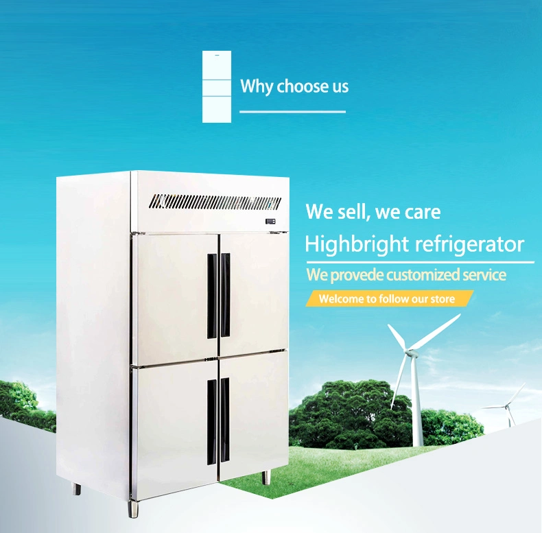 Supermarket Commercial Refrigerators Built-in Type Fan Cooling Chiller Combined Freezer