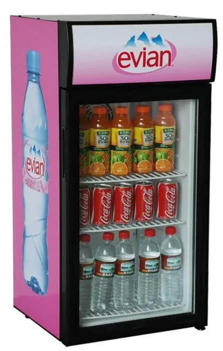 Small Beer Fridge Wine Cooler Ice Cream Display Refrigerator (JGA-SC80)