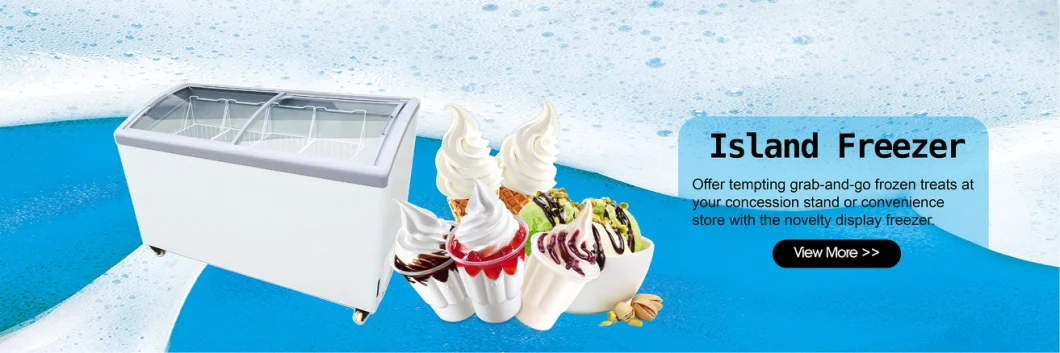 Commercial Supermarket Sliding Glass Door Ice Cream Showcase Display Chest Chiller Freezers