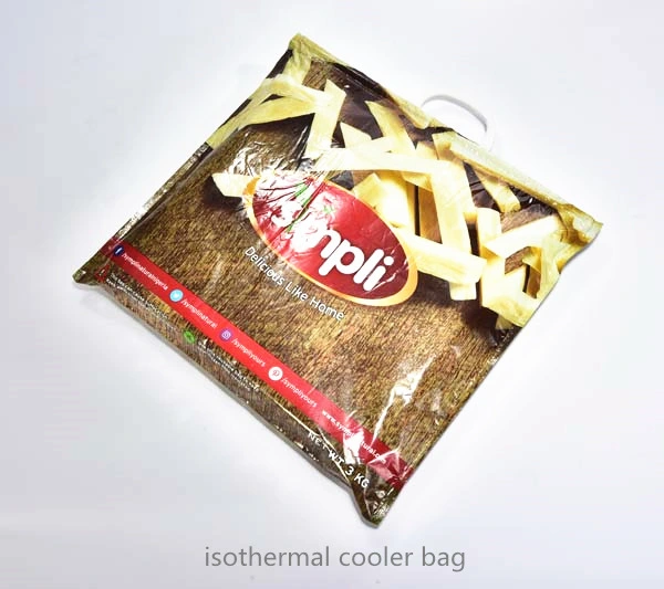 Plastic Thermal Cooler Bag for Wine Beverage Isothermal Wine Tote Bag with EPE Foam Insulation