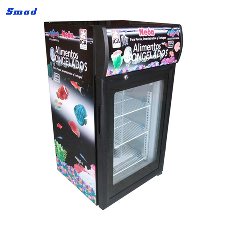 Smad Single Glass Door Countertop Freezer Display Freezer