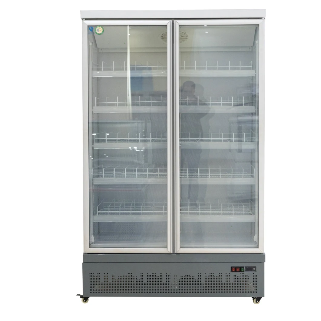 Upright Glass Door Freezer Cooler Fridge Refrigeration