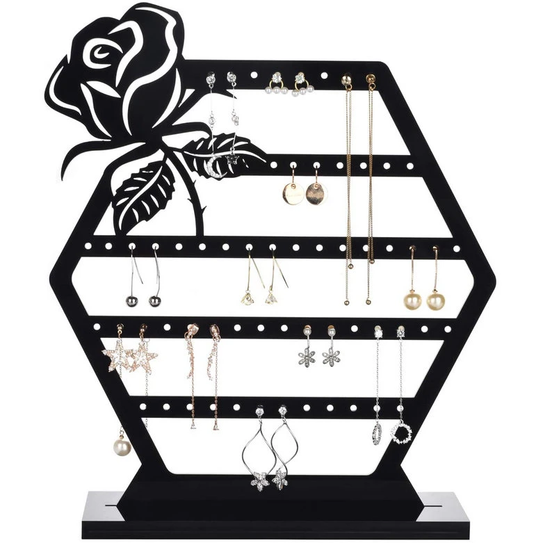 Black Acrylic Earring Display T Stand for Show Display