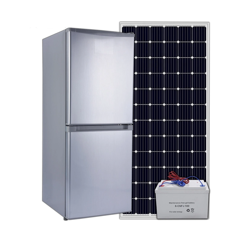 DC 12V Bottom Freezer Top Fridge 168L Solar Powered Fridge