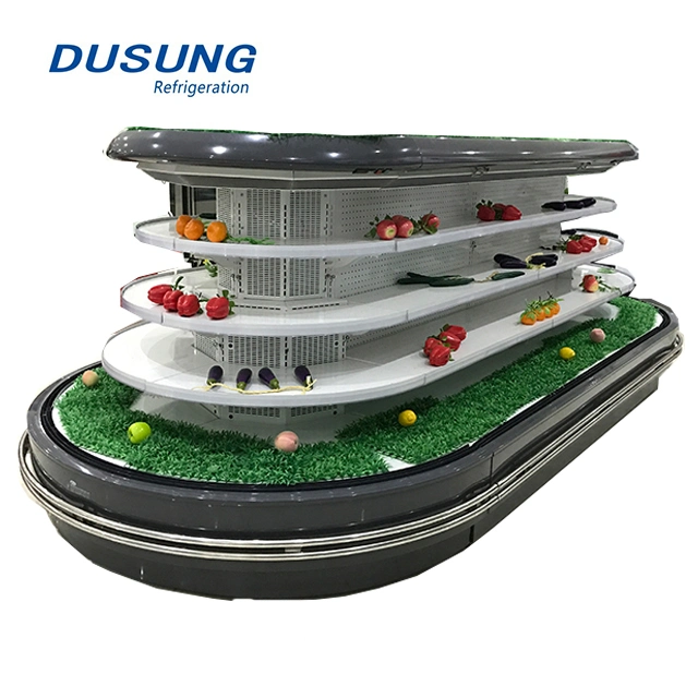 Supermarket Island Refrigerator and Round Island Supermarket Display Freezer Product