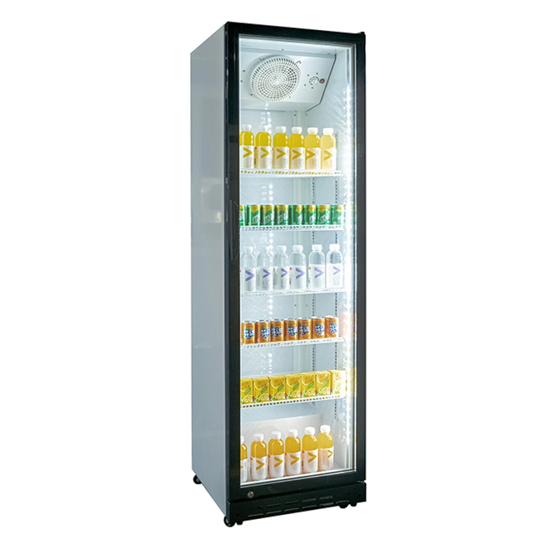Energy Efficiency Cooler Soft Drink Single Glass Door Upright Showcase Fridge with Ce, ETL Certificate