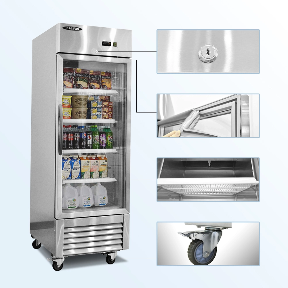 Darget Single Door Standing Commercial Sandwiche Salad Fridge Prep Table Fridge Upright Freezers