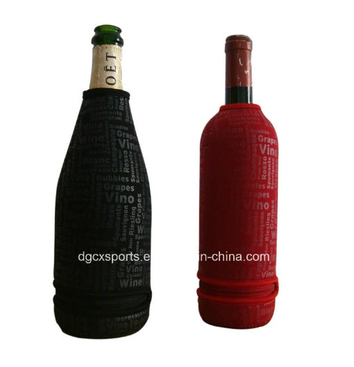 New Neoprene Wine Bottle Cooler with Zipper/Cooler Bag