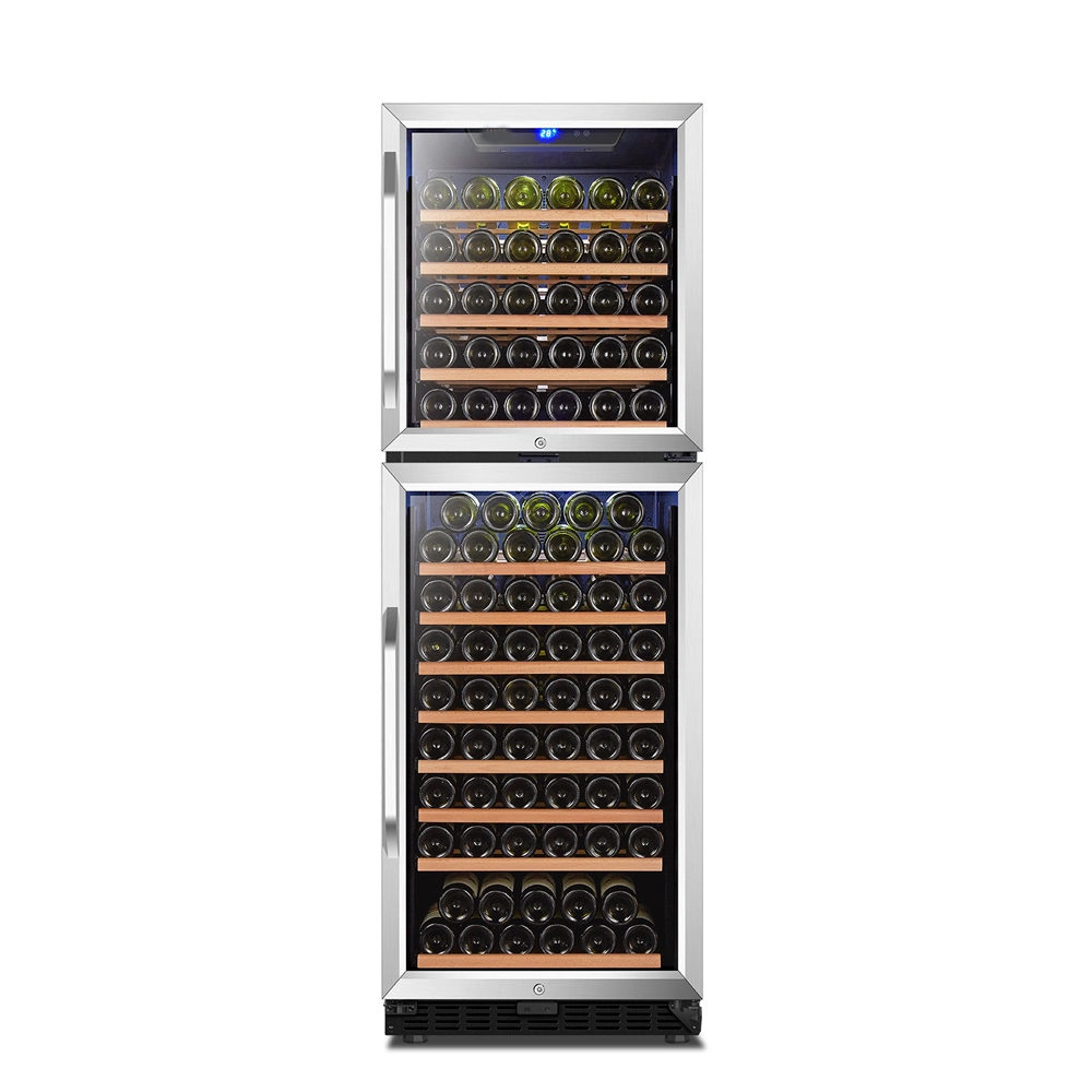 Tempered Glass Double Doors Compressor Fan Cooling Wine Storage Cabinet