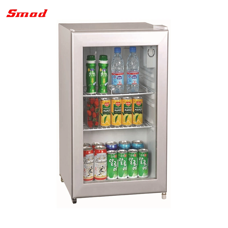 130L Beverage Cooler Commercial Small Mini Glass Door Fridge