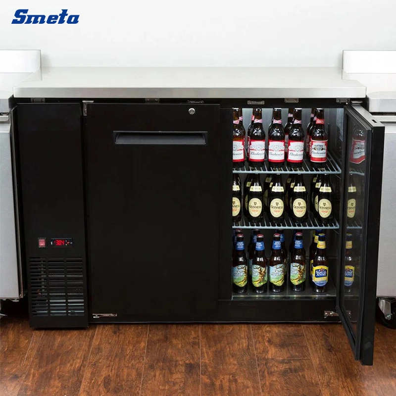 15.8 Cuft Double Doors Back Bar Cooler Beer Cooling Kept Upright Fridge