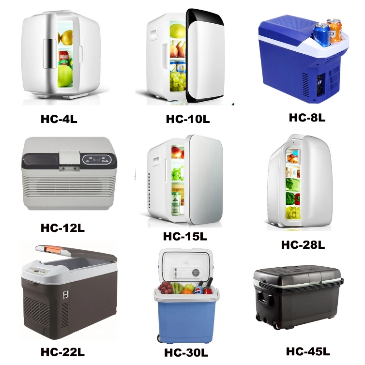 Wholesale Hc 10L DC Mini Bar Glass Door Cooler Home Fridge Car Refrigerator