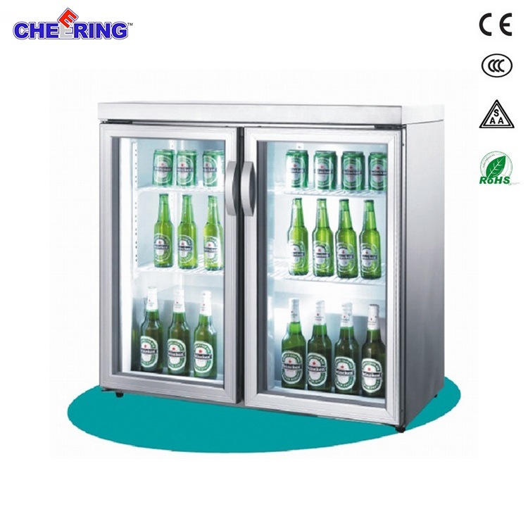 Counter-Top Cooler Glass Door Mini Beer Bar Fridge (TG-90)