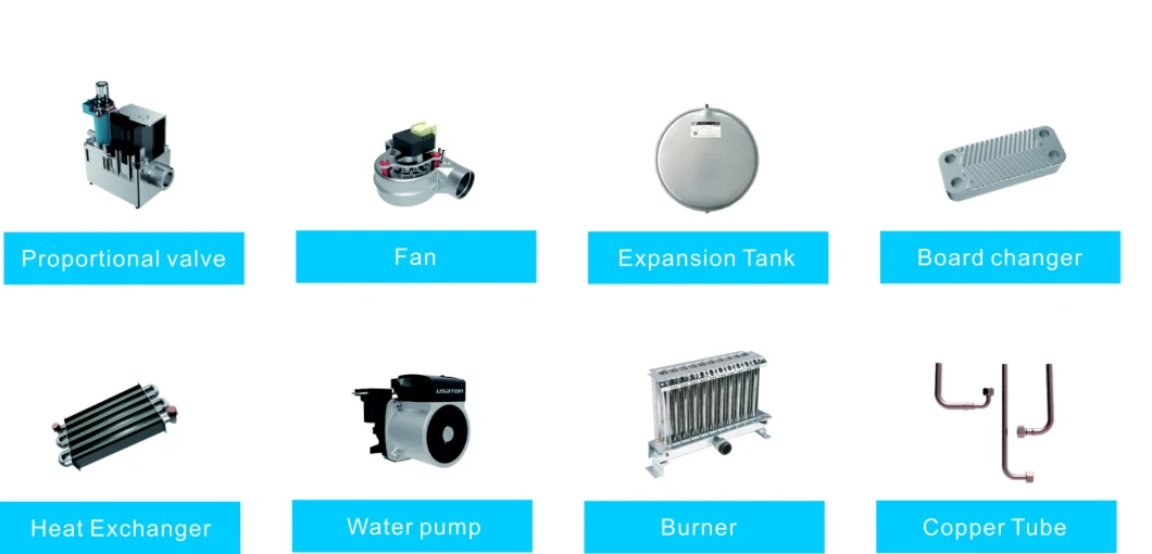 Water Heater Pipe Heat Exchanger 24kw LPG Gas Boiler