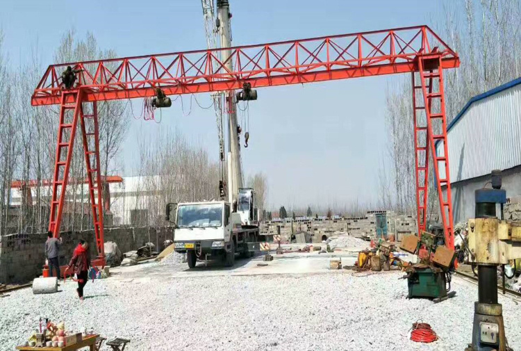 Single Girder Box Type Gantry Crane 15ton with Side Cantilever