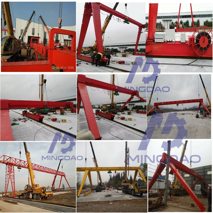 Electric Box 10t Girder Gantry Crane for Construction Sites