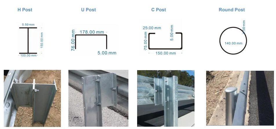 Traffic Safety W-Beam Guardrail Sigma Posts