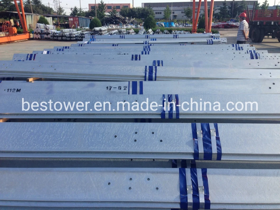 4 Legs Galvanized Power Transmission Line Steel Tower