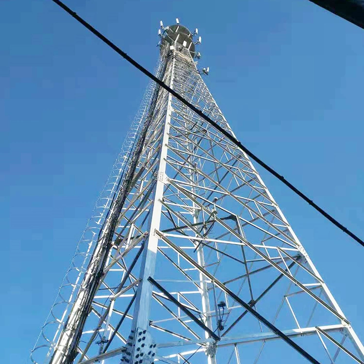 Telecommunication Galvanized Steel Lattice Tower with 4 Legs Self Supporting GSM Bts Mobile Angle Steel Telecom Radar Tower