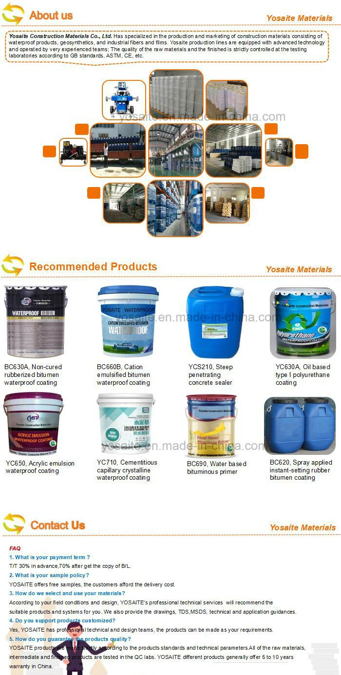 Single Component Coating Polymer Modified Bitumen Waterproof Coating for Roads/Bridges