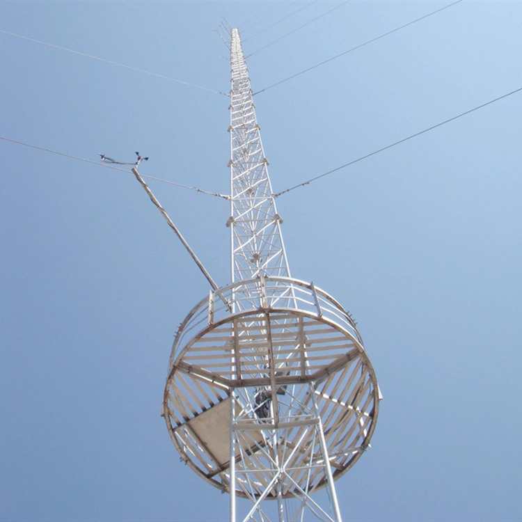 Galvanized Microwave Antenna Steel Tower 30m 60m 80m 100m 120m Guyed Radio WiFi Cell GSM Cellular Lattice Telecom Tower Communication Mast