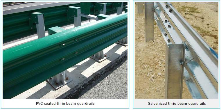 Dachu Roadway Expressway Highway Safety Galvanized Thrie Beam Guardrail