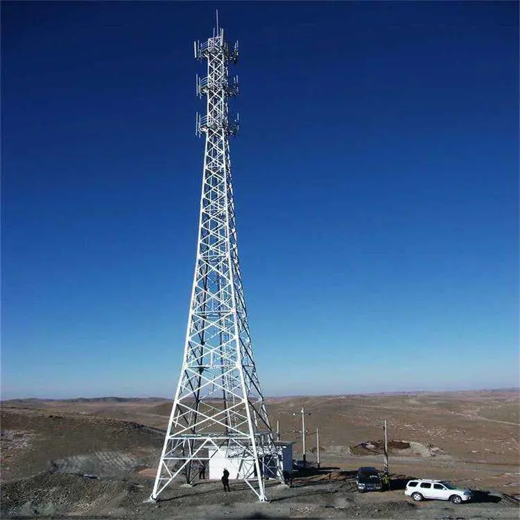 Telecommunication Galvanized Steel Lattice Tower with 4 Legs Self Supporting GSM Bts Mobile Angle Steel Telecom Radar Tower