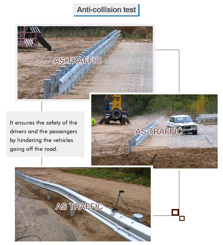 Hot Dipped Galvanized Highway Guardrail for Road Safety Constructions