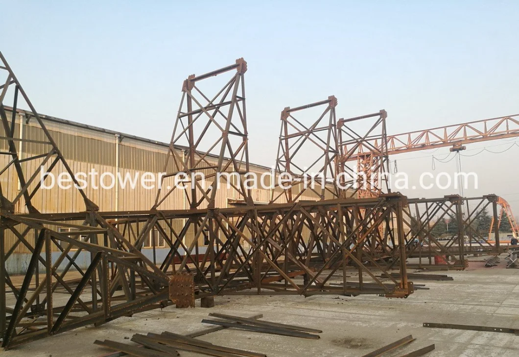 4 Legs Galvanized Power Transmission Line Steel Tower