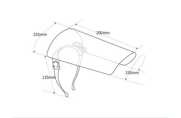 Glass Type Protective Full Clear Anti Virus/Fog/Splash Isolation Face Shield