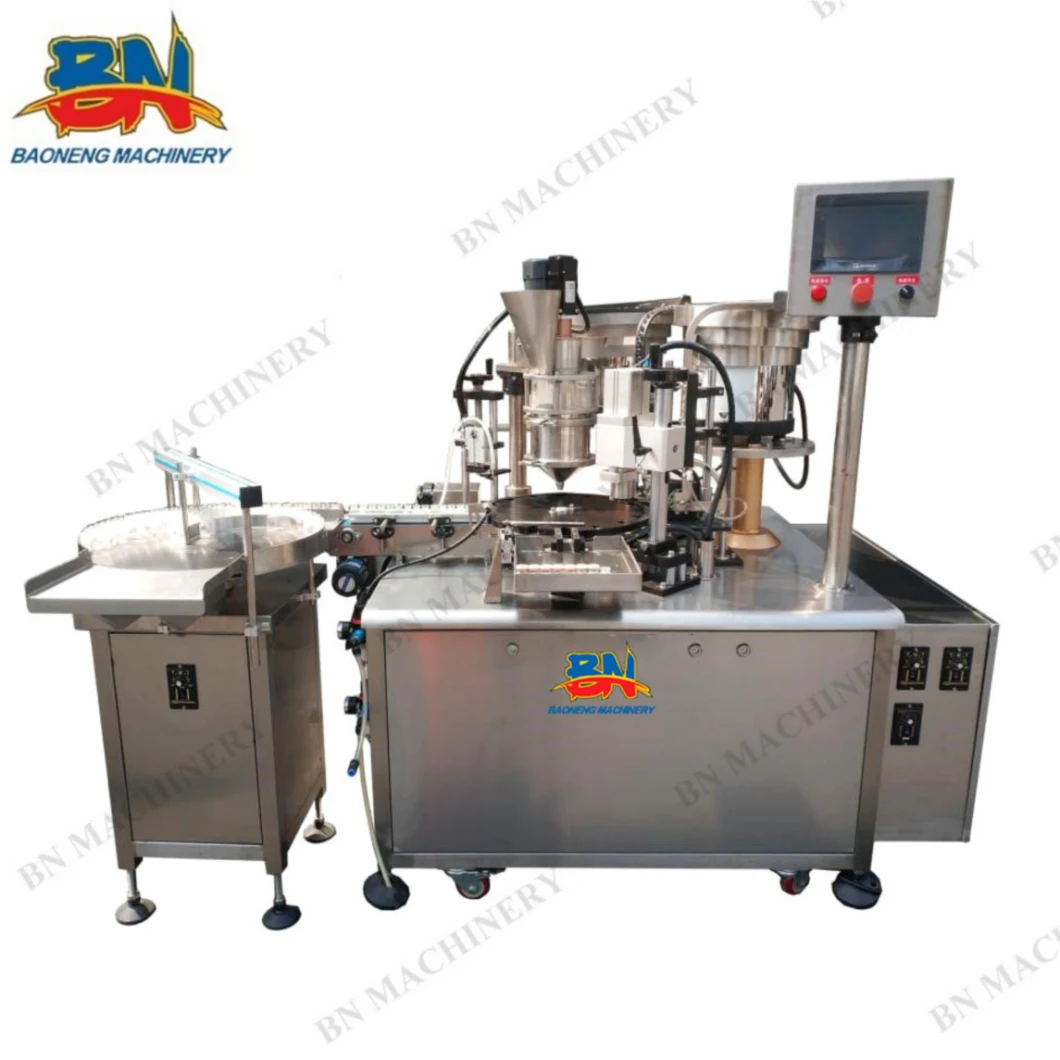 Automatic Bottle Milk Powder Servo Auger Filling Machine with Vacuum Powder Feeding Machinery & Turntable