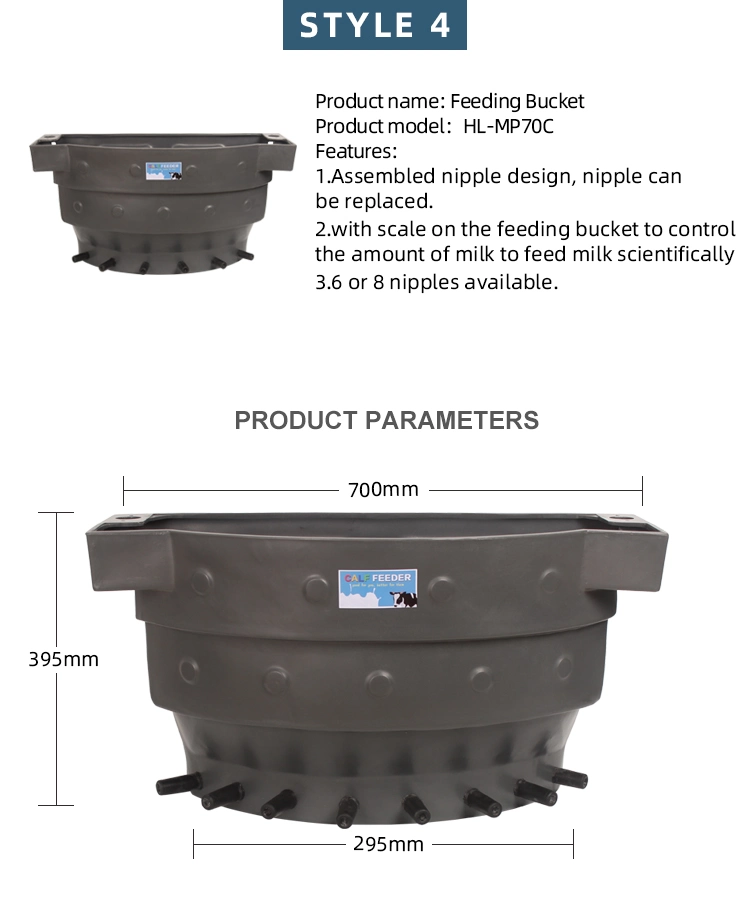 Calf Feeding Bucket Lamb Feeding Bucket Multi-Mouth Feeding Bucket